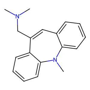 N,N-dimethyl-1-(11-methylbenzo[b][1]benzazepin-5-yl)methanamine structure