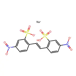 5-硝基-2-[2-(4-硝基-2-磺酸基苯基)乙烯基]苯磺酸钠 structure