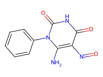 6-amino-5-nitroso-1-phenylpyrimidine-2,4(1H,3H)-dione structure
