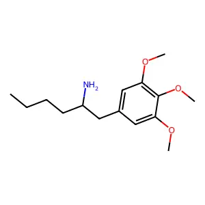 1-(3,4,5-Trimethoxyphenyl)hexan-2-amine structure