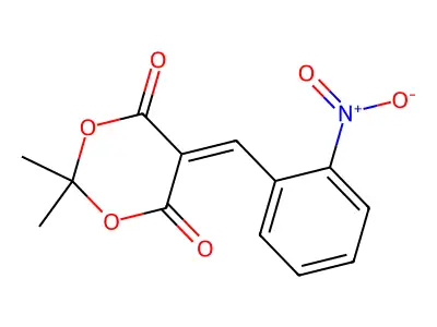 2,2-Dimethyl-5-((2-nitrophenyl)methylene)-1,3-dioxane-4,6-dione structure