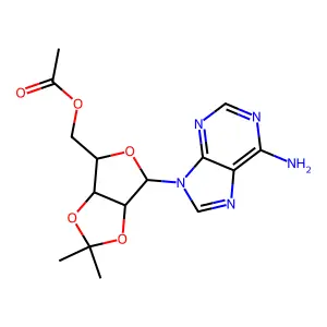 5'-O-乙酰基-2',3'-O-异丙亚基腺苷 structure