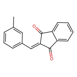 2-(3-methylbenzylidene)-1H-indene-1,3(2H)-dione structure
