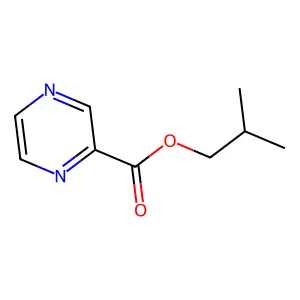 2-Methylpropyl pyrazine-2-carboxylate structure