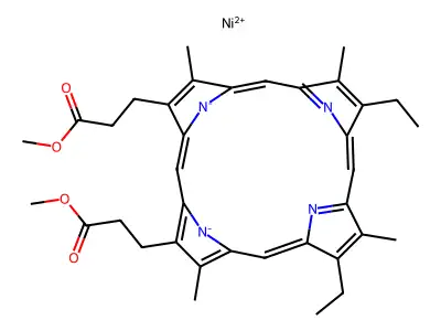 镍(II)中卟啉IX二甲酯 structure
