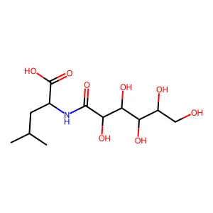 N-D-葡萄糖酰-L-亮氨酸 structure