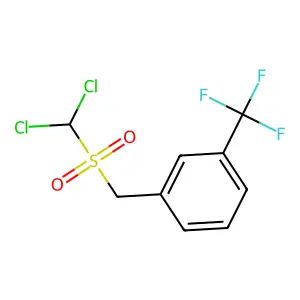 1-(Dichloromethylsulfonylmethyl)-3-(trifluoromethyl)benzene structure