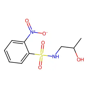 N-[(2S)-2-hydroxypropyl]-2-nitrobenzene-1-sulfonamide structure