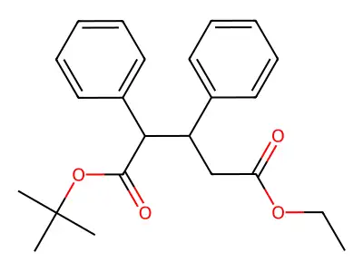 1-(1,1-Dimethylethyl) 5-ethyl 2,3-diphenylpentanedioate structure