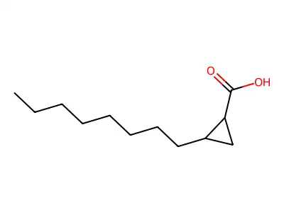 2-Octylcyclopropanecarboxylic acid structure
