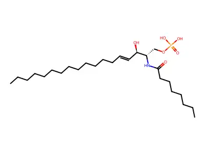 C8 Ceramide-1-phosphate structure