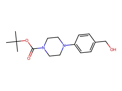 4-[4-(tert-Butoxycarbonyl)piperazin-1-yl]benzyl alcohol structure