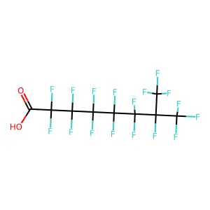 Octanoic acid, 2,2,3,3,4,4,5,5,6,6,7,8,8,8-tetradecafluoro-7-(trifluoromethyl)- structure