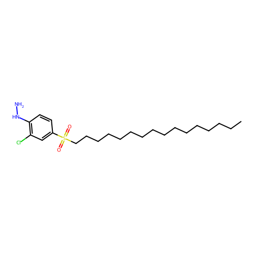 1-[2-Chloro-4-(hexadecylsulfonyl)phenyl]hydrazine structure