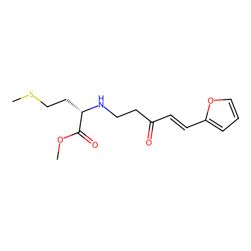 L-Methionine, N-((4E)-5-(2-furanyl)-3-oxo-4-pentenyl)-, methyl ester, (E)- structure