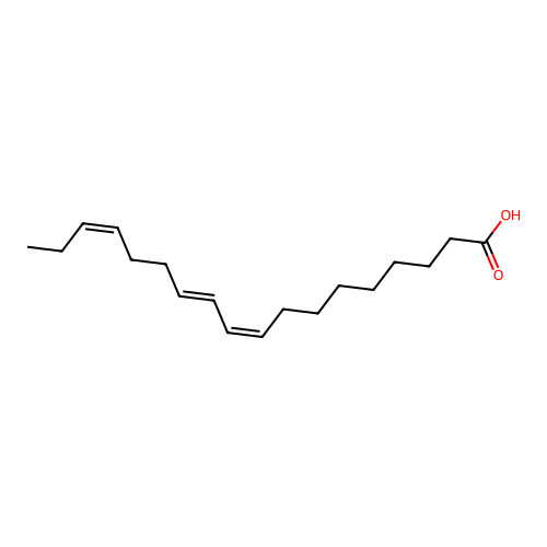 (9Z,11E,15Z)-octadeca-9,11,15-trienoic acid structure