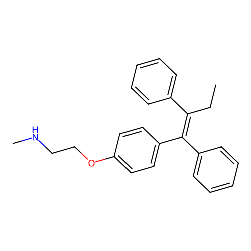 Desmethyltamoxifen structure
