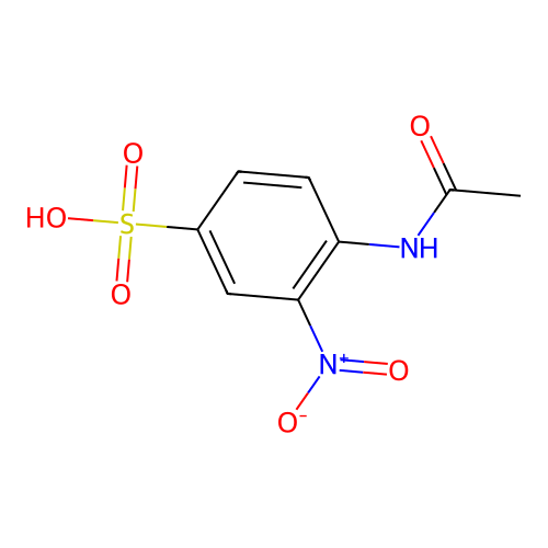 4-Acetamido-3-nitrobenzenesulfonic acid structure