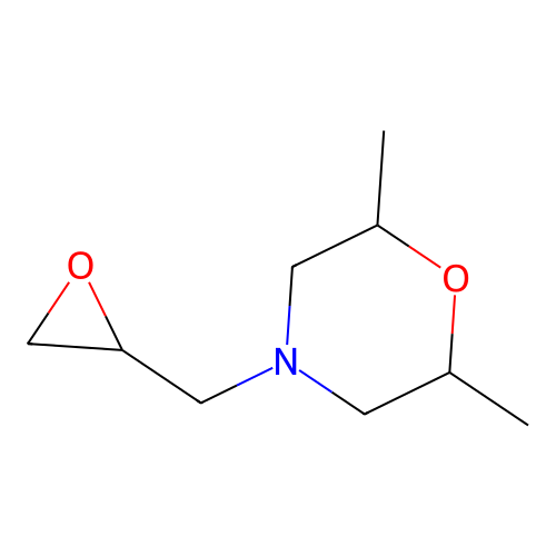 2,6-Dimethyl-4-(oxiran-2-ylmethyl)morpholine structure