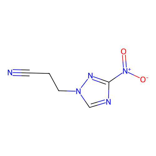 1H-1.2,4-triazole-1-propanenitrile, 3-nitro- structure