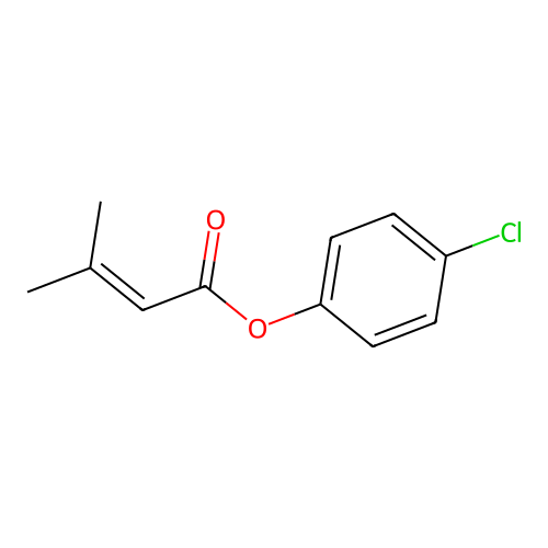 3-甲基-2-丁烯酸-4-氯苯酯 structure