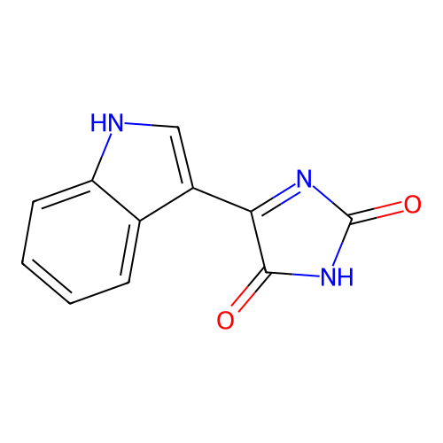 5-(1H-indol-3-yl)imidazole-2,4-dione structure