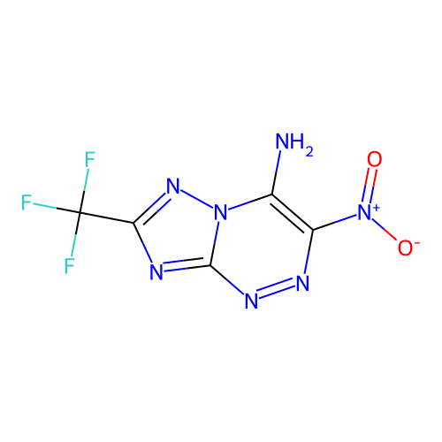 3-Nitro-7-(trifluoromethyl)-[1,2,4]triazolo[5,1-c][1,2,4]triazin-4-amine structure