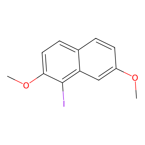 1-Iodo-2,7-dimethoxynaphthalene structure