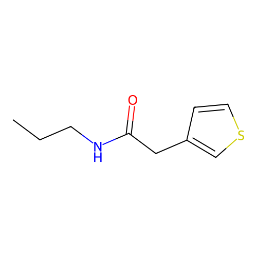 N-propyl-2-thiophen-3-ylacetamide structure