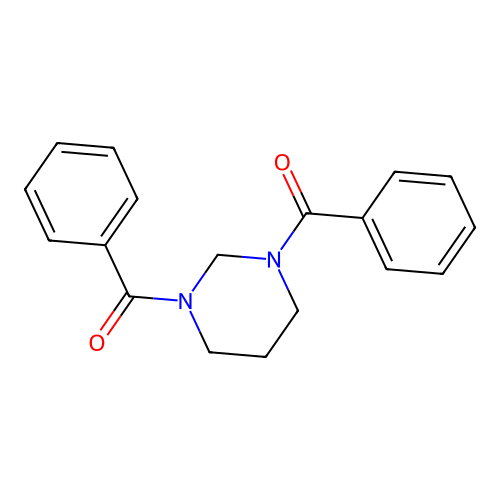 dihydropyrimidine-1,3(2H,4H)-diylbis(phenylmethanone) structure