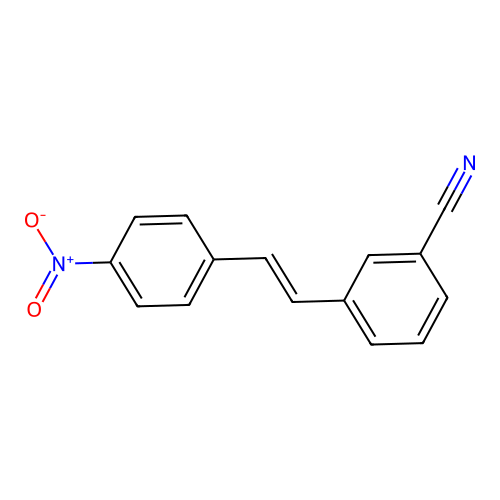 (E)-3-Cyano-4'-nitrostilbene structure