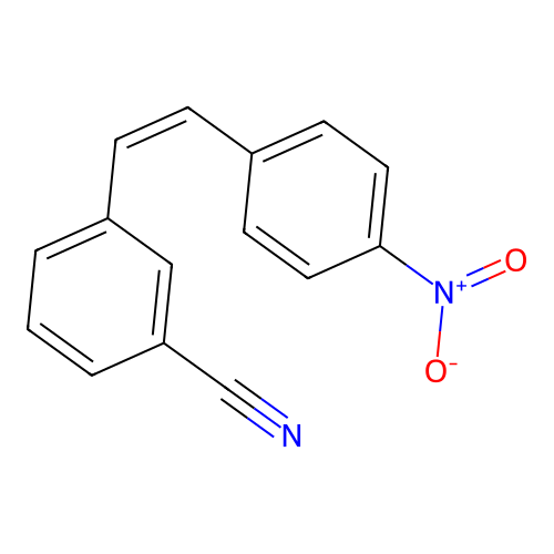 (Z)-3-Cyano-4'-nitrostilbene structure
