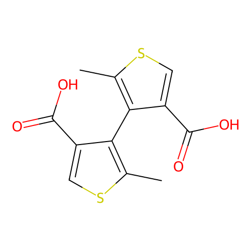 5,5'-Dimethyl-4,4'-bithiophene-3,3'-dicarboxylic acid structure
