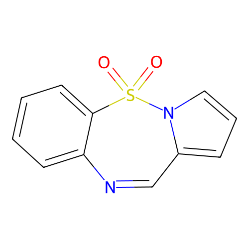 Pyrrolo[1,2-b][1,2,5]benzothiadiazepine 10,10-dioxide structure
