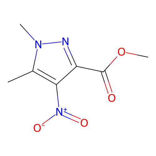 Methyl 1,5-dimethyl-4-nitropyrazole-3-carboxylate structure