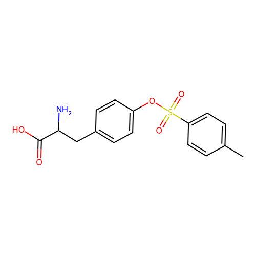 2-Amino-3-[4-(4-methylphenyl)sulfonyloxyphenyl]propanoic acid structure