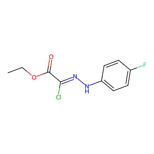 Acetic acid, chloro((4-fluorophenyl)hydrazono)-, ethyl ester structure