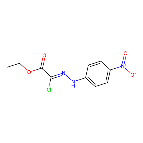 ethyl (2Z)-2-chloro-2-[2-(4-nitrophenyl)hydrazin-1-ylidene]acetate structure