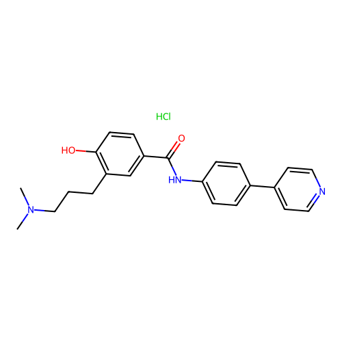 3-(3-(Dimethylamino)propyl)-4-hydroxy-N-(4-(4-pyridinyl)phenyl)benzamide structure