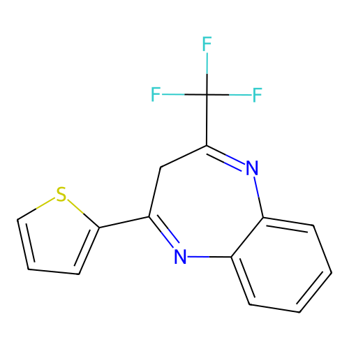 2-(2-Thienyl)-4-(trifluoromethyl)-3H-1,5-benzodiazepine structure