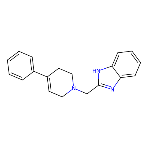 2-(4-Phenyl-3,6-dihydro-2H-pyridin-1-ylmethyl)-1H-benzoimidazole structure