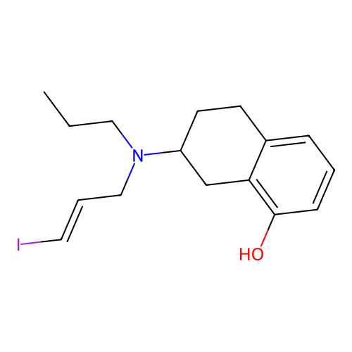 8-hydroxy-2-(N-n-propyl-N-(3'-iodo-2'-propenyl)amino)tetralin structure