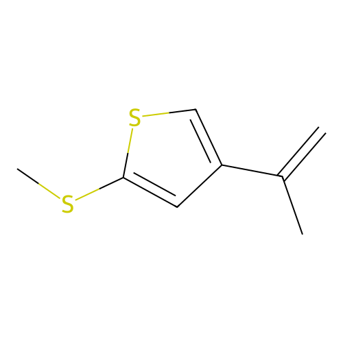 2-Methylsulfanyl-4-prop-1-en-2-ylthiophene structure