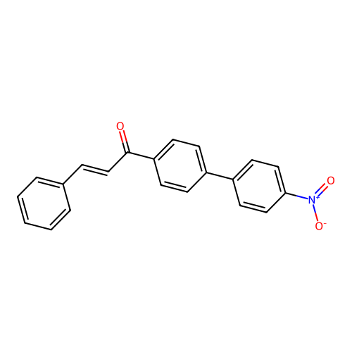 1-(4'-(Hydroxy(oxido)amino)(1,1'-biphenyl)-4-yl)-3-phenyl-2-propen-1-one structure
