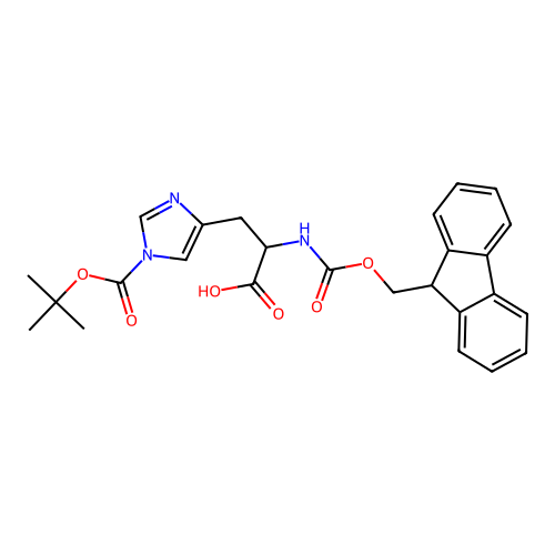 Fmoc-His(Boc)-OH structure