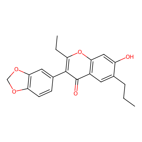 3-(1,3-Benzodioxol-5-YL)-2-ethyl-7-hydroxy-6-propyl-4H-chromen-4-one structure