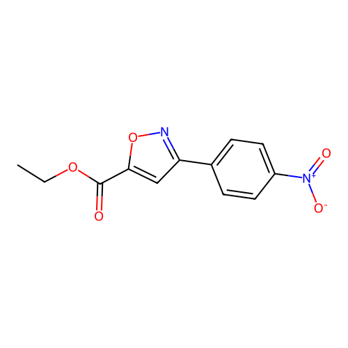 3-(4-Nitro-phenyl)-isoxazole-5-carboxylic acid ethyl ester structure