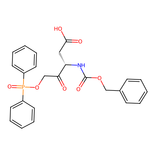 Diphenylphosphinic acid [N-(benzyloxycarbonyl)-alpha-aspartyl]methyl ester structure