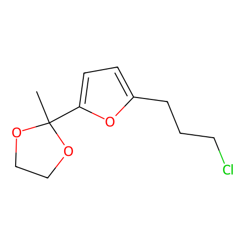 2-[5-(3-Chloropropyl)furan-2-yl]-2-methyl-1,3-dioxolane structure