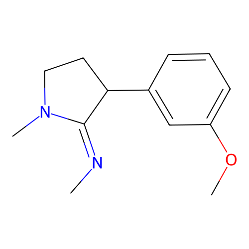 3-(3-methoxyphenyl)-N,1-dimethylpyrrolidin-2-imine structure